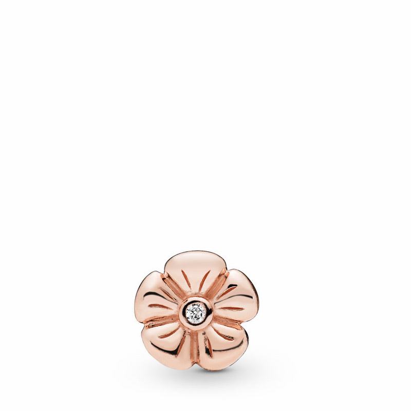 Pandora Classic Flower Petite Charm - Pandora Rose/Cubic Zirconia - Canada | DN8276GK